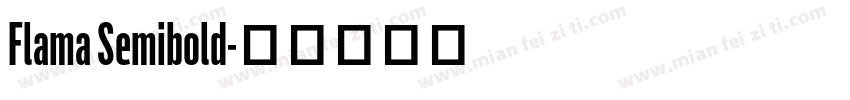 Flama Semibold字体转换